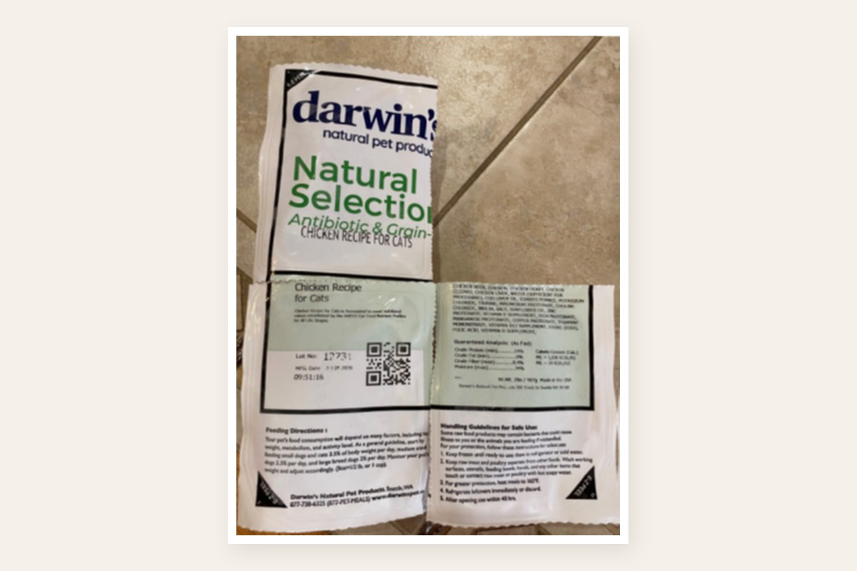 Darwin's Natural Selections 雞肉貓糧外包裝